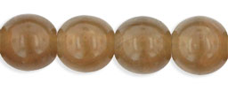Round Beads 6mm : HurriCane Glass - Muddy Taupe