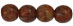 Round Beads 6mm : HurriCane Glass - Autumn Blend