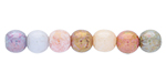 Round Beads 6mm : Opaque Luster Mix