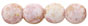 Round Beads 6mm : Luster - Opaque Topaz/Pink