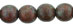 Round Beads 6mm : Brown Caramel - Picasso