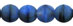 Round Beads 6mm : Matte Cobalt/Jet