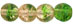 Round Crackle Beads 6mm: Green/Pink