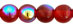 Round Beads 6mm - AB: Siam Ruby
