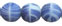 Round Beads 8mm : Matte Sapphire/White