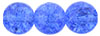 Round Crackle Beads 8mm: Sapphire
