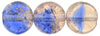 Round Crackle Beads 8mm: Lt. Pink/Blue