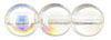 Round Beads 8mm - AB: Crystal