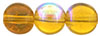 Round Beads 8mm - AB: Medium Topaz