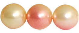 Pearl Coat - Round 10mm : Dual Pearl - Pink/Creme