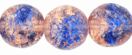 Round Crackle Beads 10mm : Lt Pink/Blue