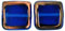 Stained Glass Squares 14 x 13mm: Sapphire