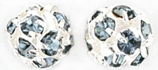 Rhinestone Balls 6mm : Silver - Montana Blue
