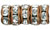 Rhinestone Rondelles 7mm : Antique Copper - Crystal