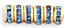 Rhinestone Rondelles 4.5mm - Gold: Lt. Sapphire