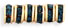 Rhinestone Rondelles 4.5mm - Gold: Montana Blue