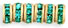 Rhinestone Rondelles 4.5mm - Gold: Teal