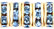 Rhinestone Rondelles 6mm - Gold: Lt. Sapphire