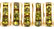 Rhinestone Rondelles 6mm - Gold: Olivine
