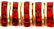 Rhinestone Rondelles 6mm - Gold: Siam Ruby