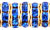 Rhinestone Rondelles 8mm - Gold: Sapphire