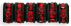 Rhinestone Rondelles 4.5mm - Black : Siam Ruby