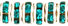 Rhinestone Rondelles 5mm - Silver: Teal