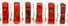 Rhinestone Rondelles 5mm - Silver: Siam Ruby