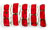 Rhinestone Rondelles 8mm - Silver: Siam Ruby
