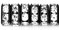Rhinestone Squaredelles 8mm : Black - Crystal