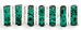 Rhinestone Squaredelles 4.5mm : Silver - Emerald