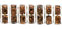 Rhinestone Squaredelles 6mm : Silver - Smoky Topaz