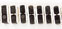 Rhinestone Squaredelles 6mm : Silver - Jet