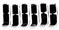 Rhinestone Squaredelles 8mm : Silver - Jet
