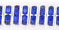 Rhinestone Squaredelles 8mm : Silver - Sapphire