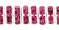 Rhinestone Squaredelles 8mm : Silver - Fuchsia