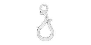 Starman Sterling Silver Essentials : French Hook Clasp with Round Loop 15 x 6.5mm