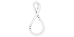 Starman Sterling Silver Essentials : Elongated Eternity Link with Accents 22 x 10mm