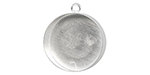 Starman Sterling Silver :  Bezel Cup Pendan, Round, 15mm, 1 Loop