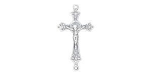 Starman Sterling Silver Religious : Crucifix Link - 32.5 x 18mm
