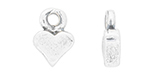 Starman Sterling Silver Essentials : Tiny Thick Heart Charm 7 x 5mm
