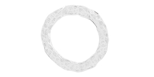 Starman Sterling Silver Essentials : Large Hammered Imperfect Circle Link 22.5 x 21.5mm