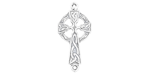 Starman Sterling Silver Religious : Ornate Celtic Cross Link - 24 x 11.5mm