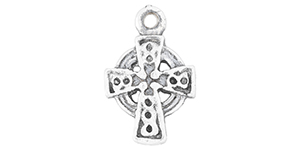 Starman Sterling Silver Religious : Small Celtic Cross Charm - 14.5 x 9.5mm