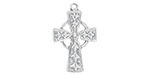 Starman Sterling Silver Religious : Cross Pendant - 25.5 x 16mm