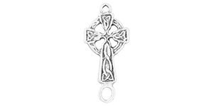 Starman Sterling Silver Religious : Small Celtic Cross Link - 18 x 8mm