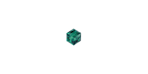 PRESTIGE 5601 4mm EMERALD Cube Bead