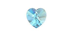 PRESTIGE 6228 18mm Heart Pendant Aquamarine Shimmer