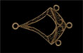 Three Loop Triangle Pendant 33/20mm: Antique Brass