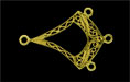 Three Loop Triangle Pendant 33/20mm: Brass